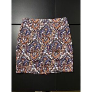 J.Crew Multicolor Paisley The Pencil Skirt Women 8